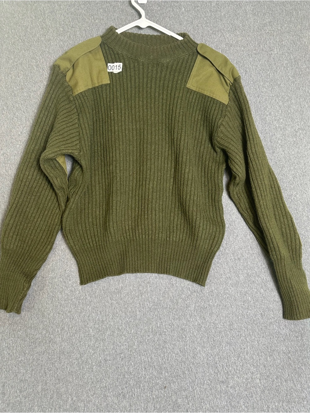 Men's Vintage Olive Green DSCP Military Sweater